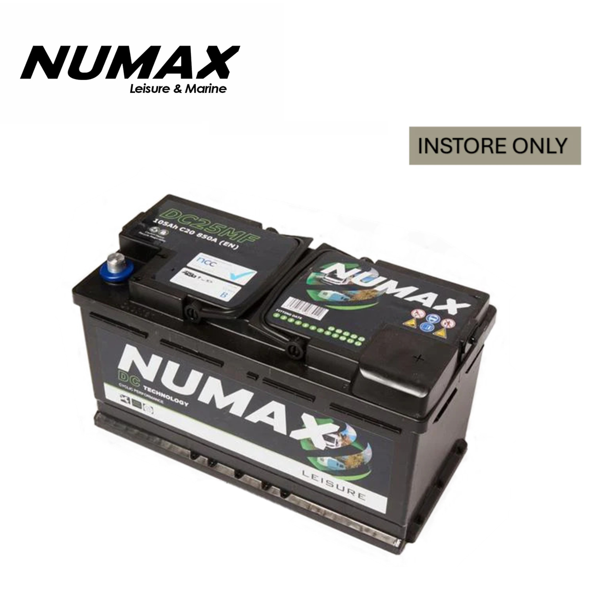 Numax DC25MF Leisure Battery 12V 105Ah INSTORE COLLECTION ONLY