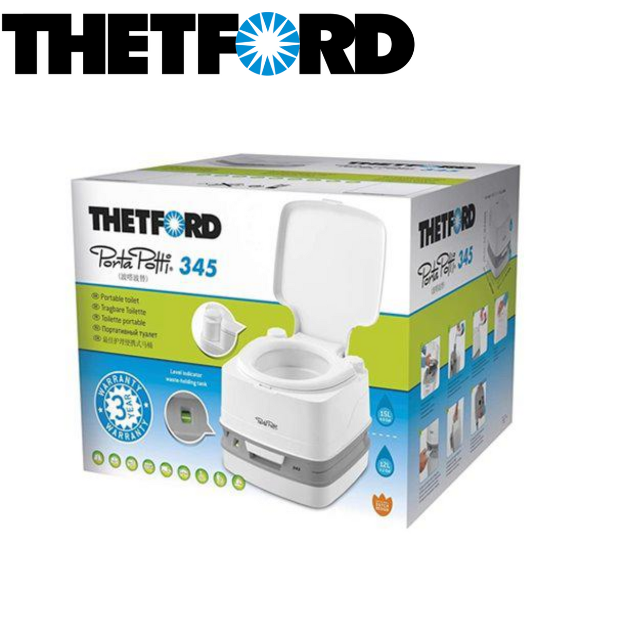 Thetford Porta Potti 345 Qube Portable Toilet