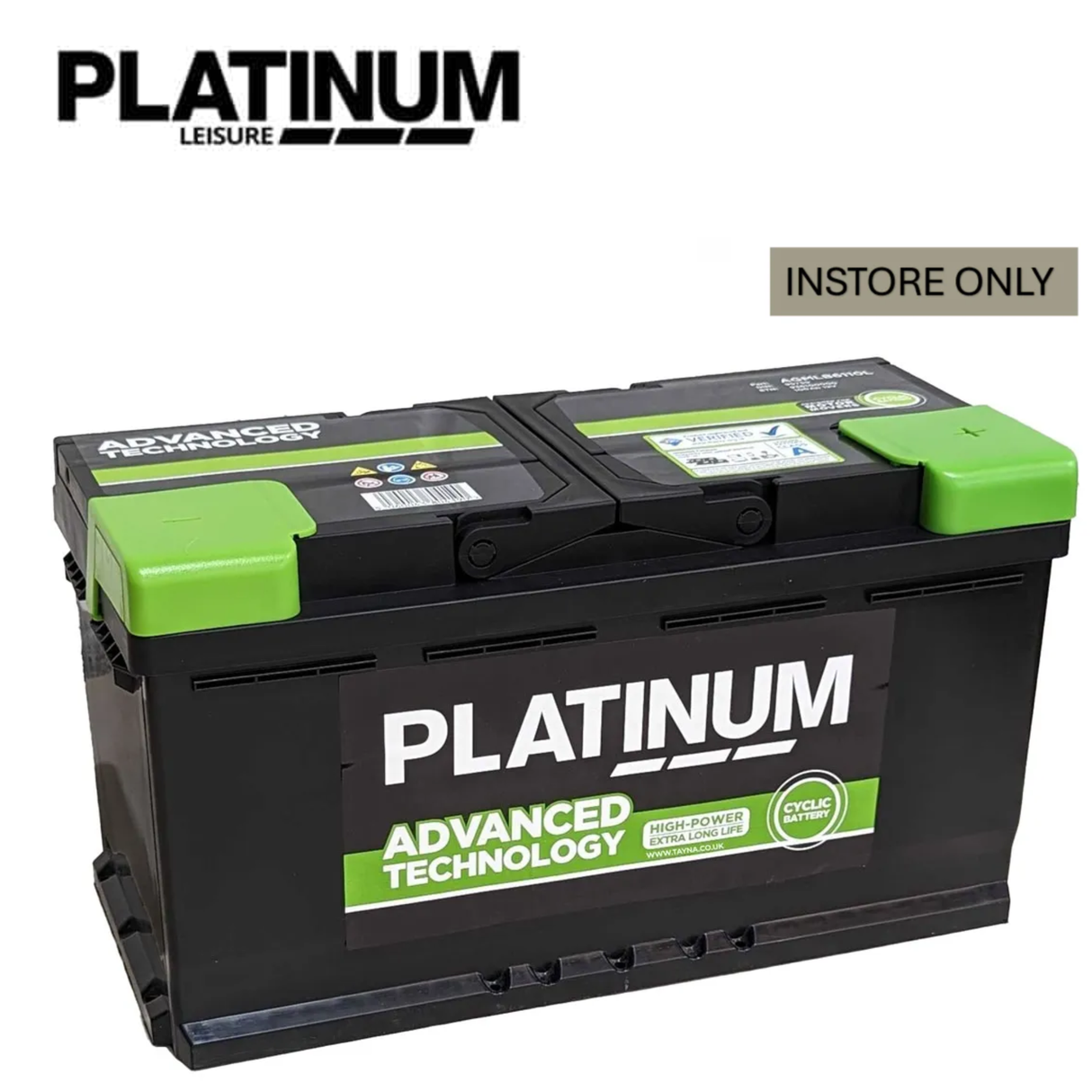 Platinum Leisure Battery 100Ah AGMLB6110L Instore Collection Only
