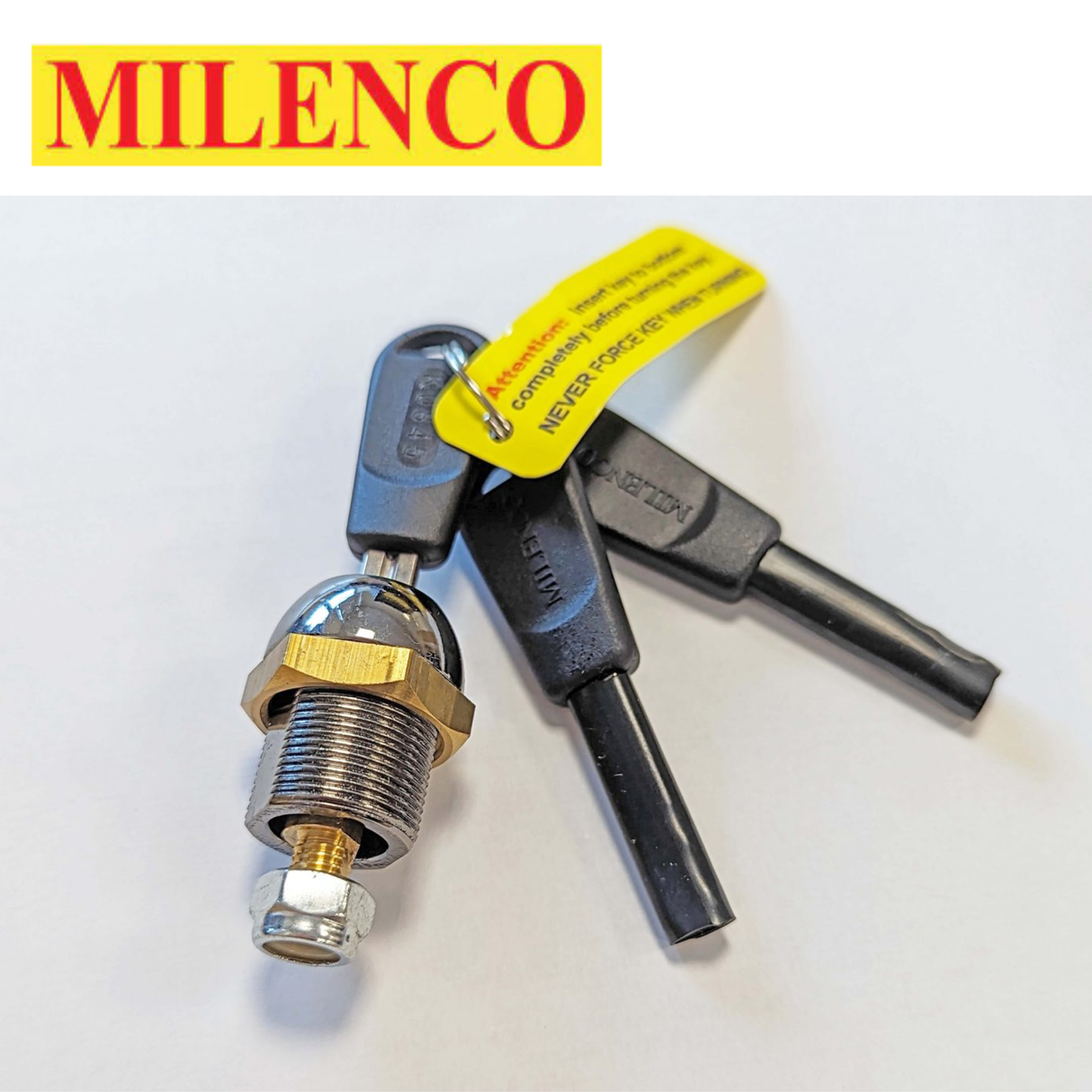 Milenco Lock and 3 Keys FOR Original Wheel Clamp - 0857