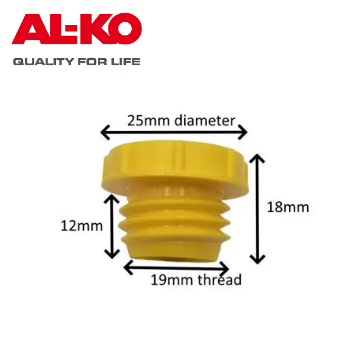 ALKO Replacement Receiver Cap Yellow 2 Pack